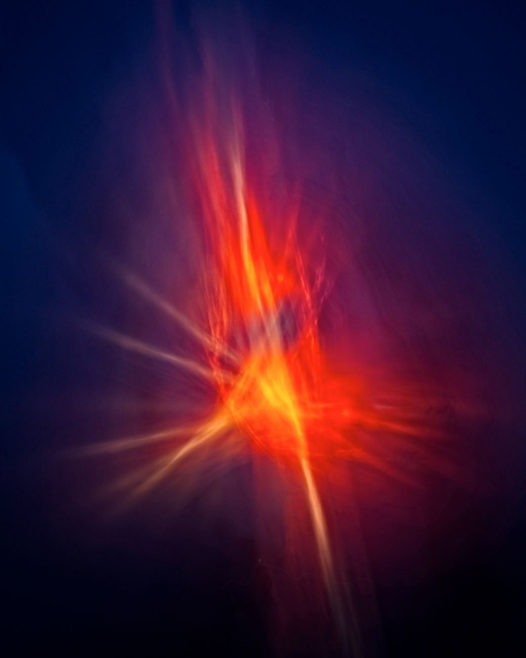 dawn in the dark sky